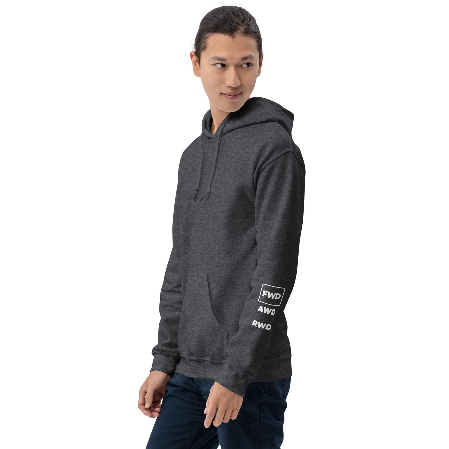 Heavy Hoodie FWD [white font} Sleeve Print