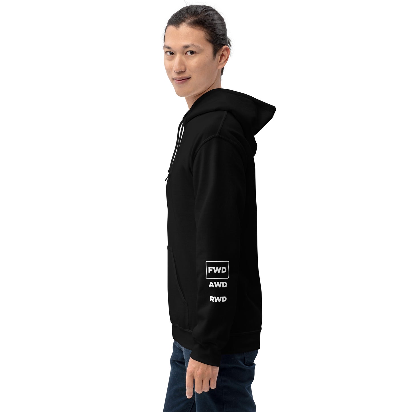 Heavy Hoodie FWD [white font} Sleeve Print