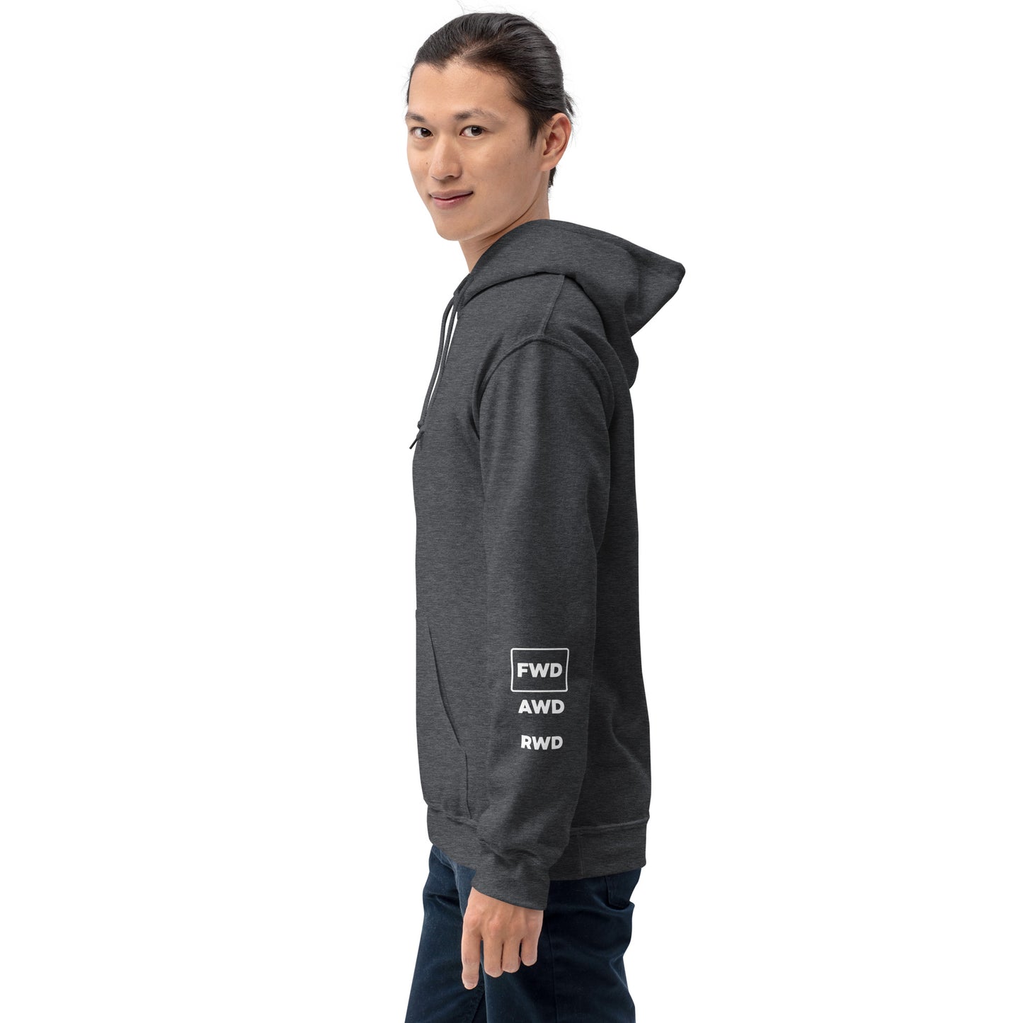 Heavy Hoodie FWD [white font} Sleeve Print