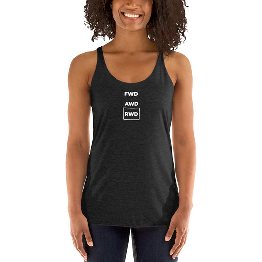 Women's Racerback RWD [white font]