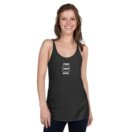 Women's Racerback AWD [white font]